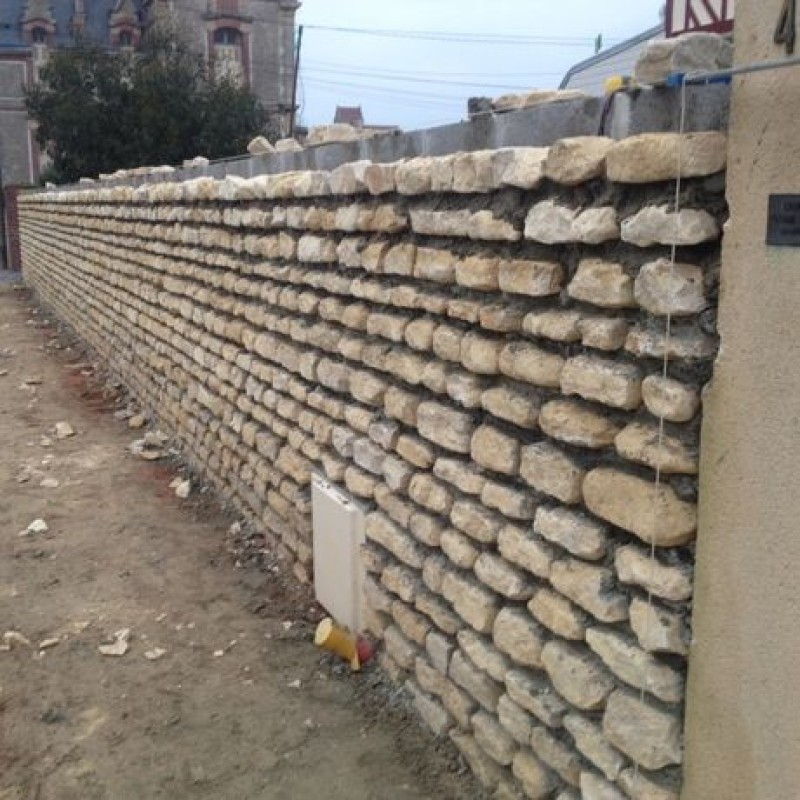 Notre réalisation mur en pierre à Angerville